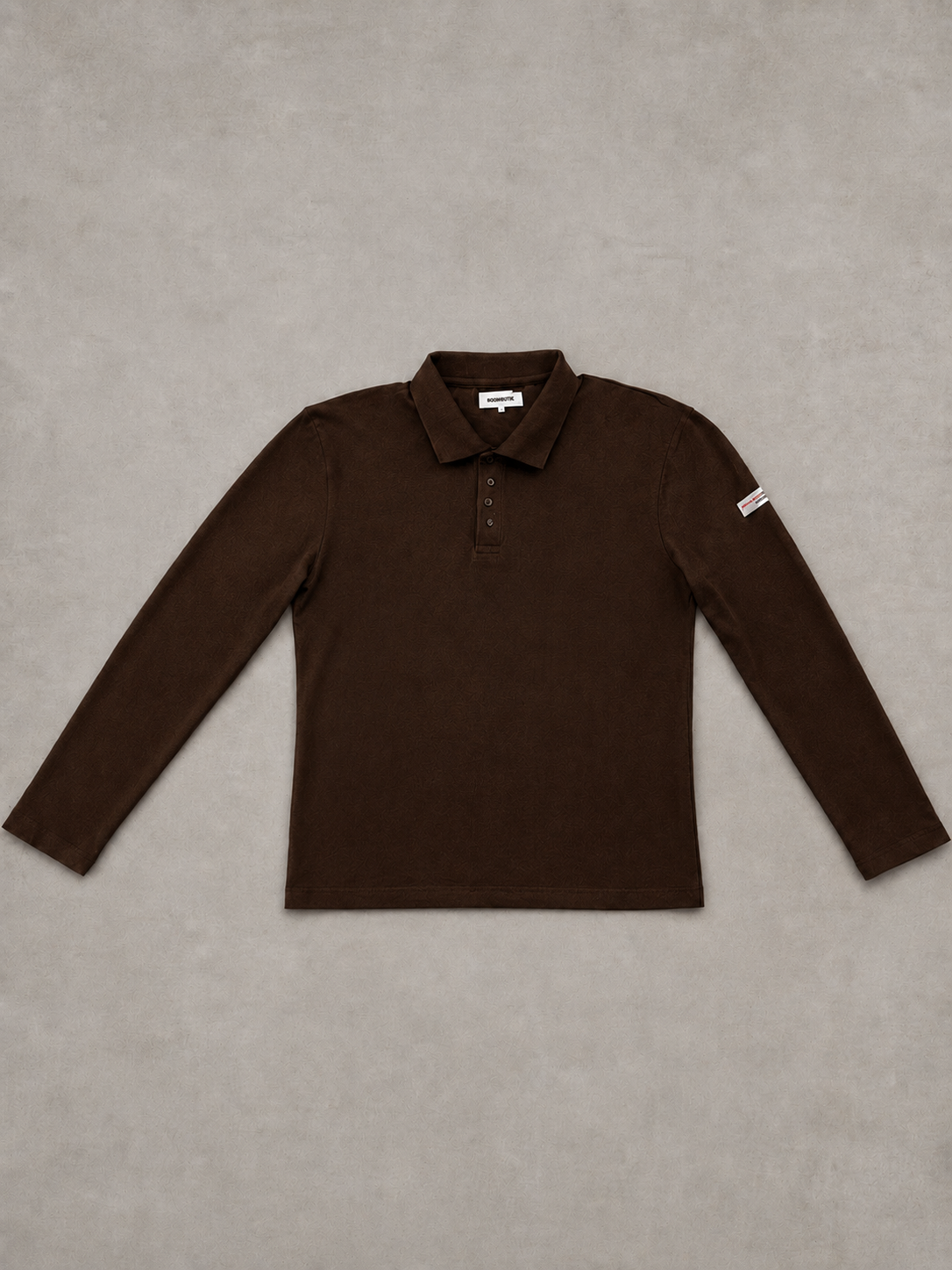 Boom Butik Mørkebrun Langærmet Polo - Packshot